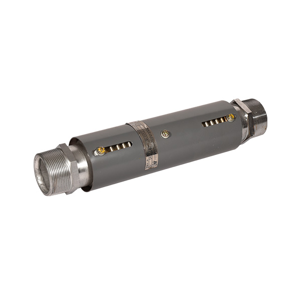 Axial series compensator for gas
